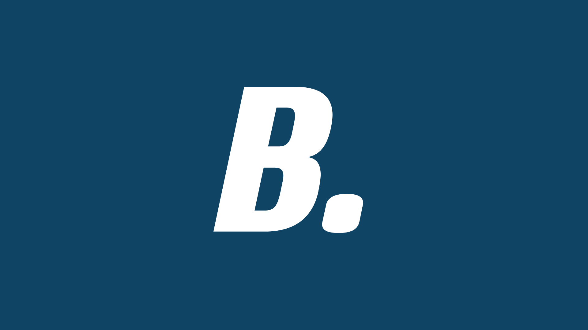 Recal Website Assets Letter B in white with navy background